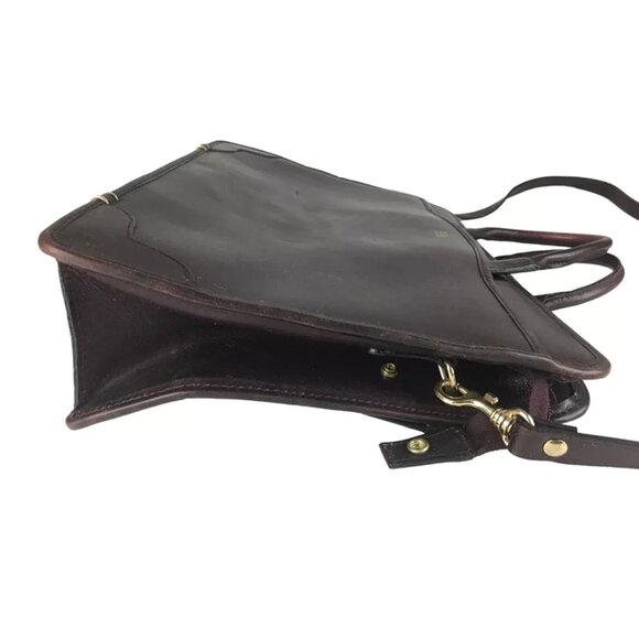 Dilana Briefcase‎ Document Case Unisex Brown Leather Detachable Strap Bag - Picture 3 of 10